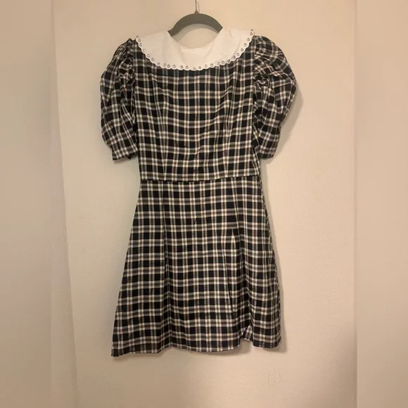 NWT Sister Jane contrast mini dress in plaid - Picture 6 of 6